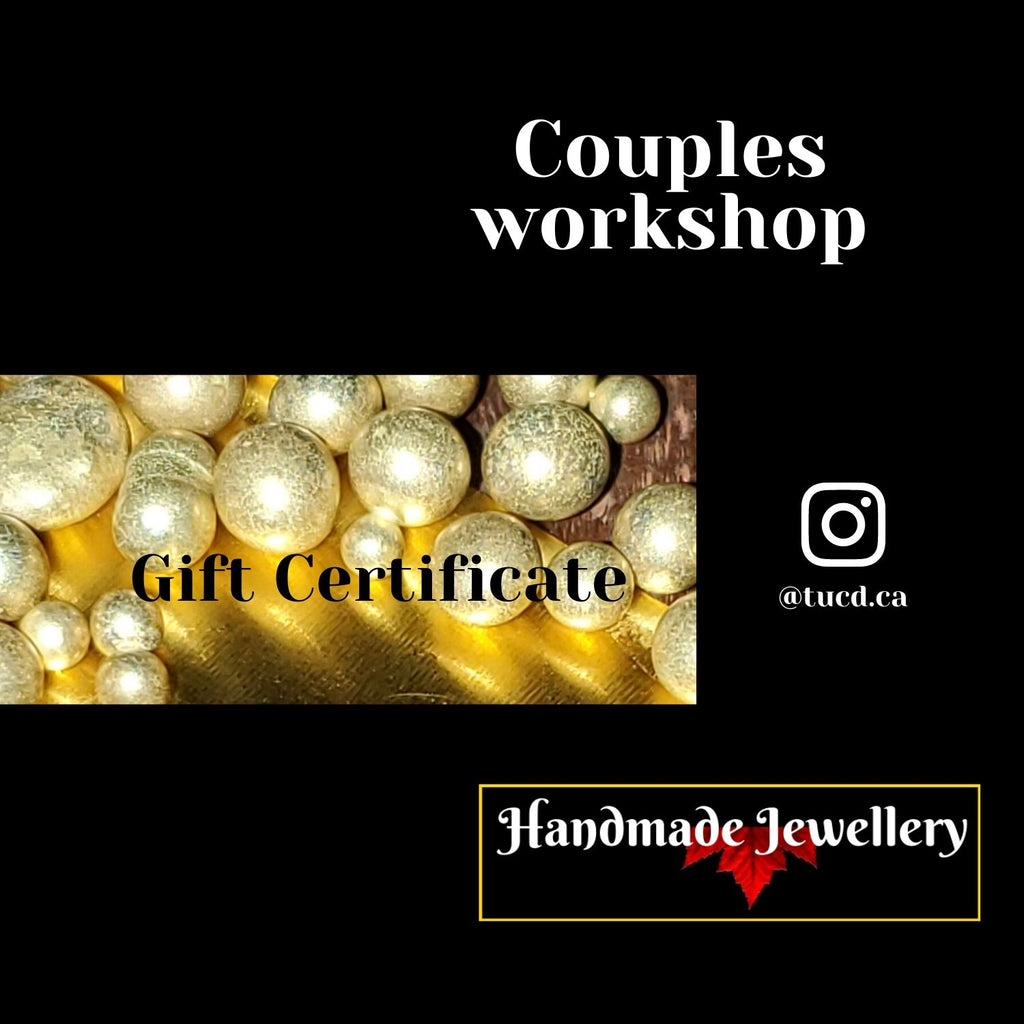 Jewellery making workshop for couples, valued at $400