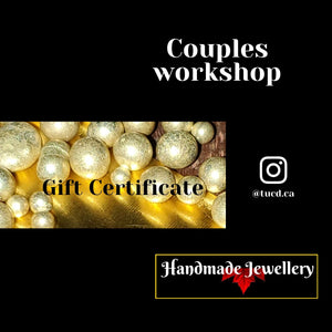 Jewellery making workshop for couples, valued at $400