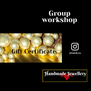 Jewellery making workshop for one person, this gift valued at $1800